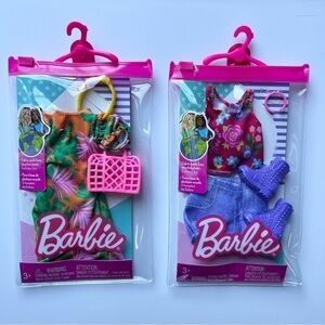 NEW Barbie Fashion Outfits - 2 Barbie Tropical Outfits & Accessories by Mattel